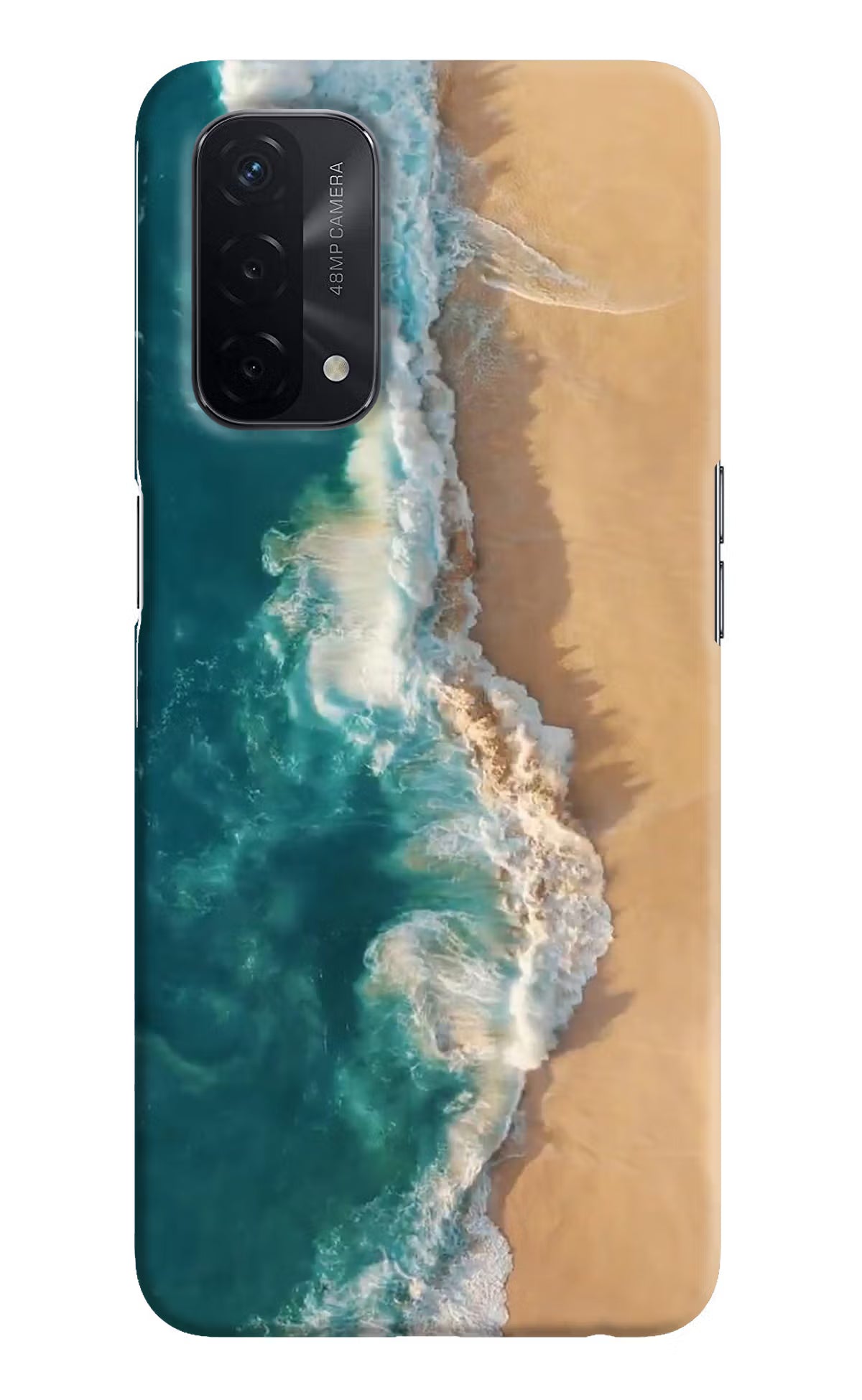 Ocean Beach Oppo A74 5G Hard Case Back Cover by Casekaro