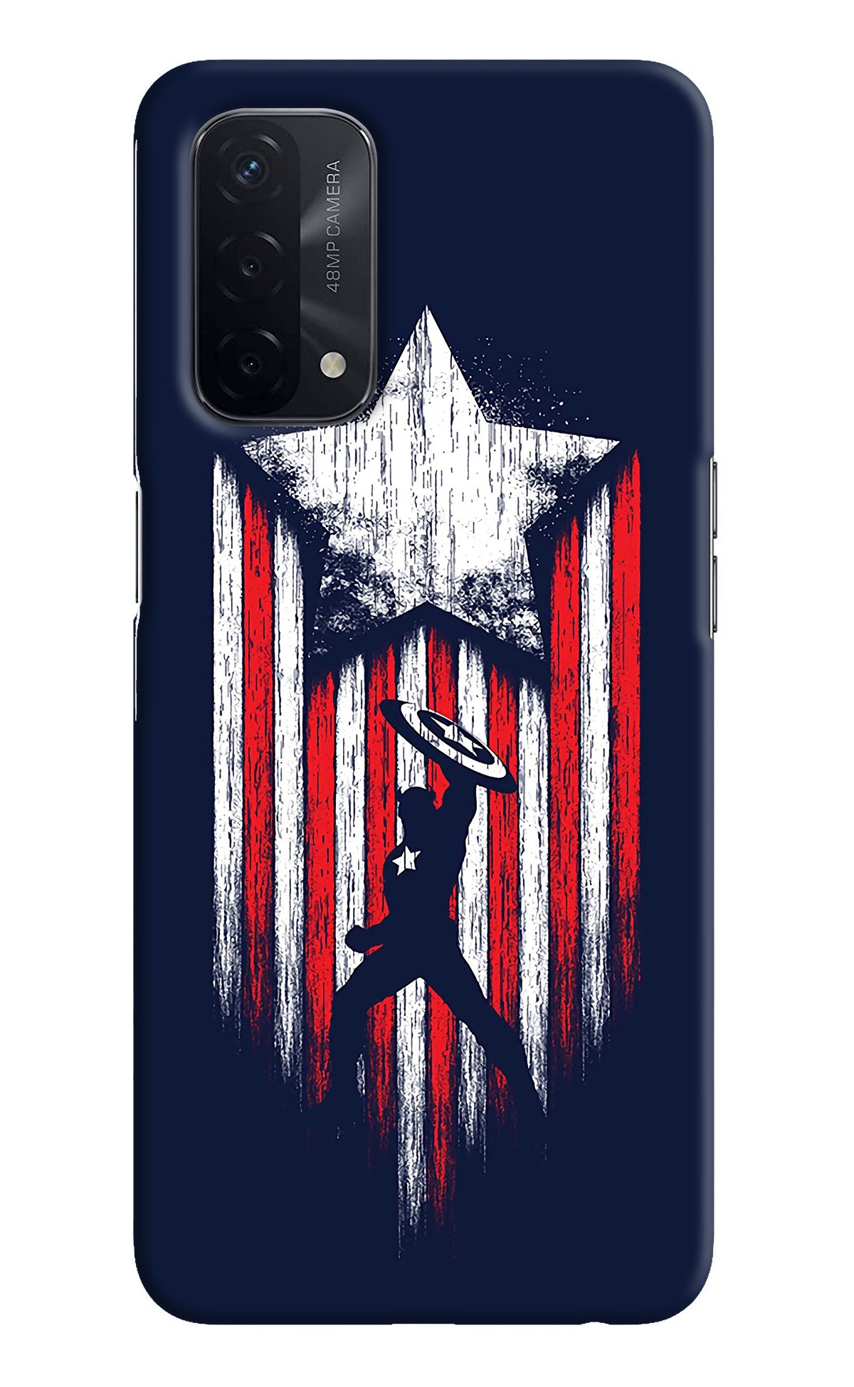 Captain America Marvel Art Oppo A74 5G Back Cover