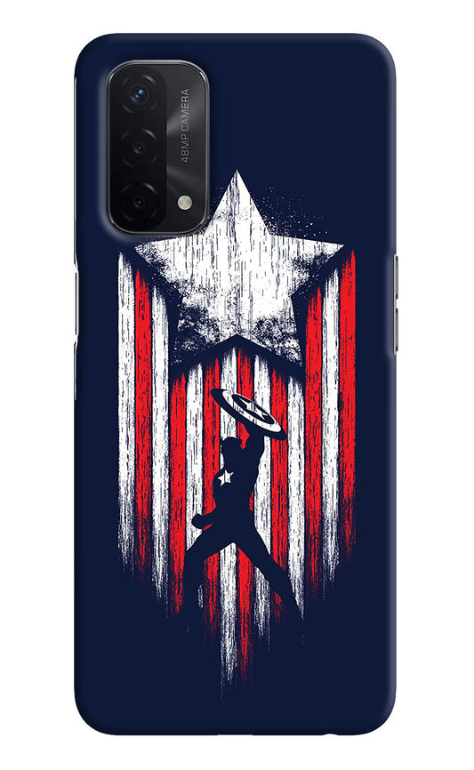 Captain America Marvel Art Oppo A74 5G Hard Case Back Cover by Casekaro