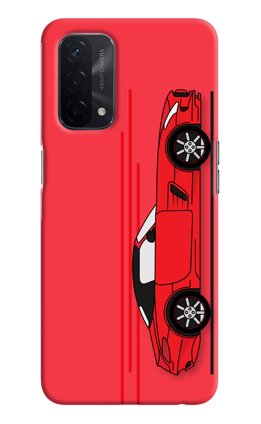 Red Velocity Oppo A74 5G Hard Case Back Cover by Casekaro