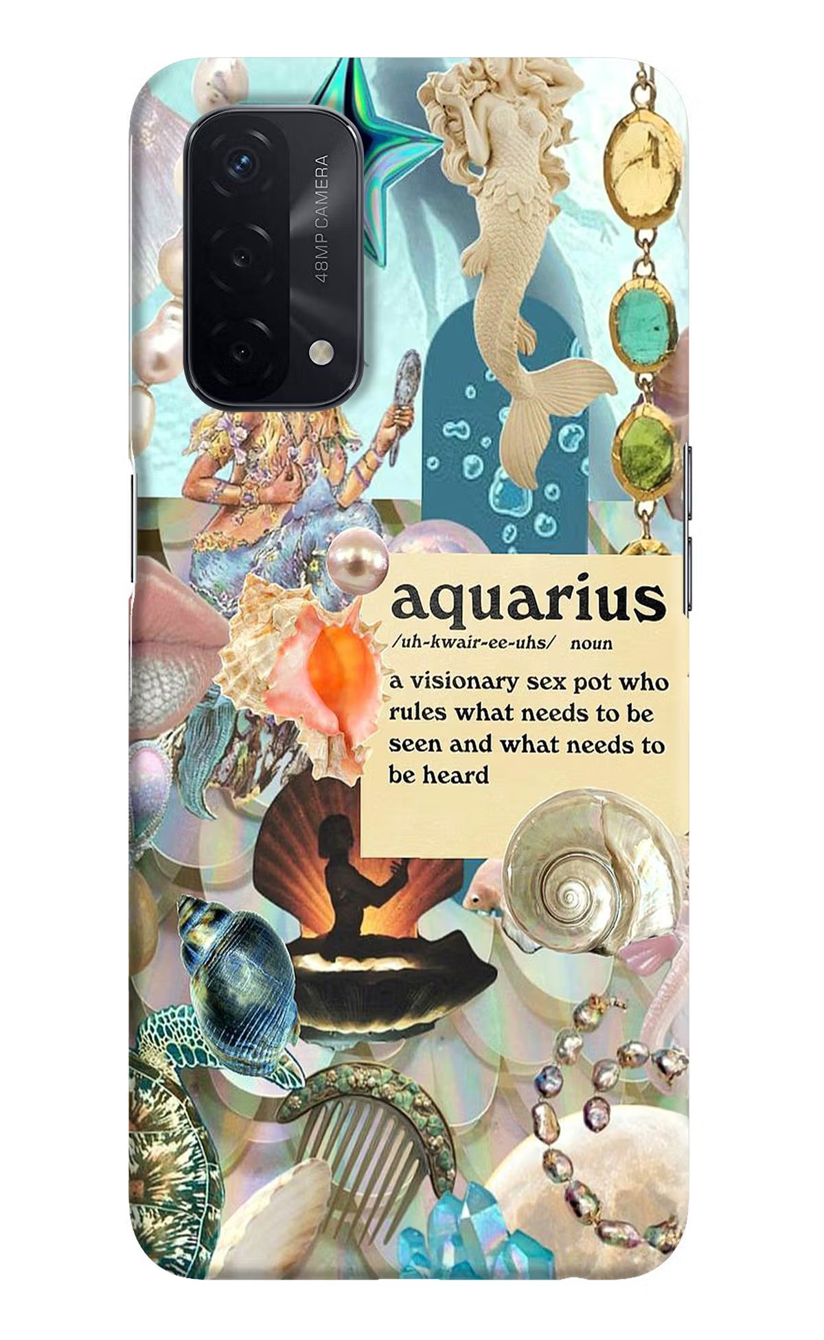 Aquarius Zodiac Oppo A74 5G Hard Case Back Cover by Casekaro