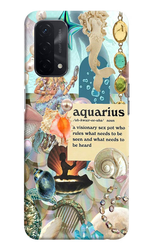 Aquarius Zodiac Oppo A74 5G Hard Case Back Cover by Casekaro