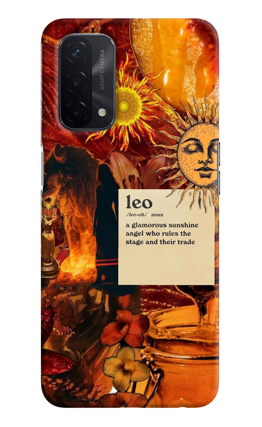 Leo Zodiac Oppo A74 5G Back Cover, Hard case