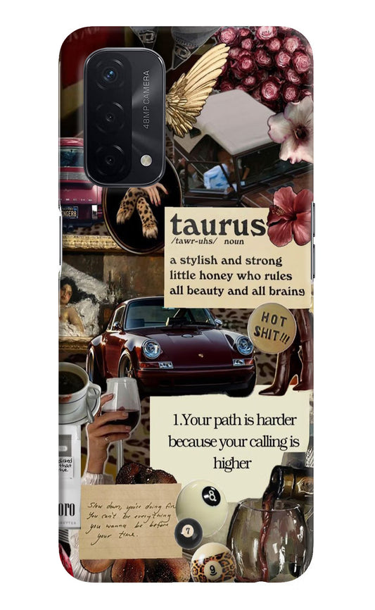Taurus Zodiac Oppo A74 5G Hard Case Back Cover by Casekaro
