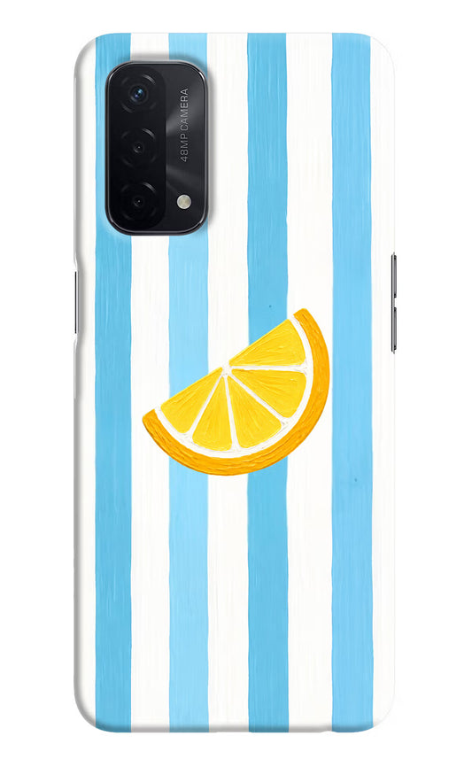 Summer Lemon Oppo A74 5G Hard Case Back Cover by Casekaro