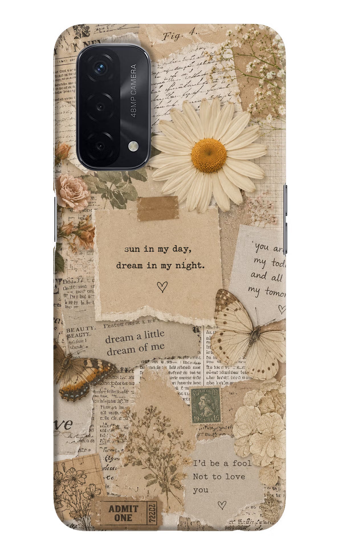 Vintage case Oppo A74 5G Back Cover