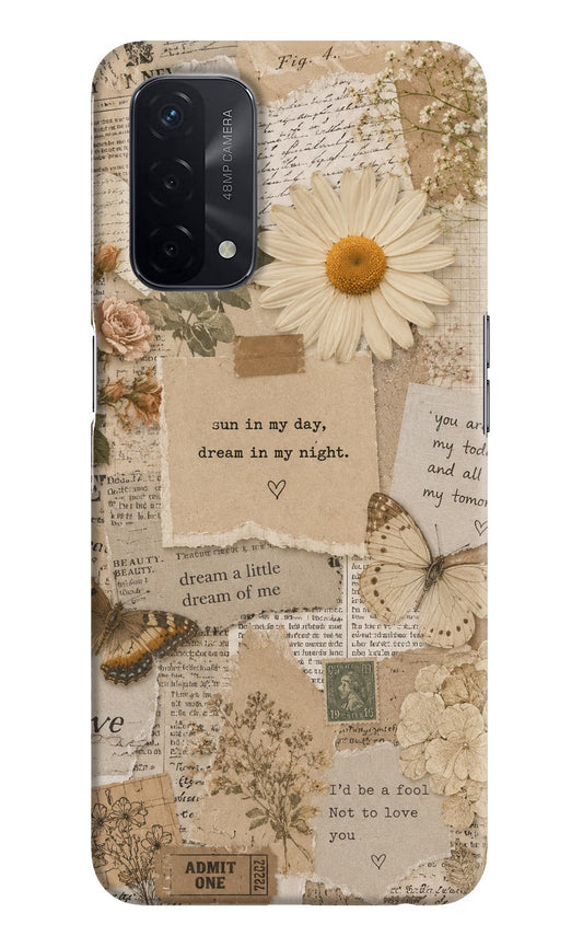 Vintage case Oppo A74 5G Back Cover