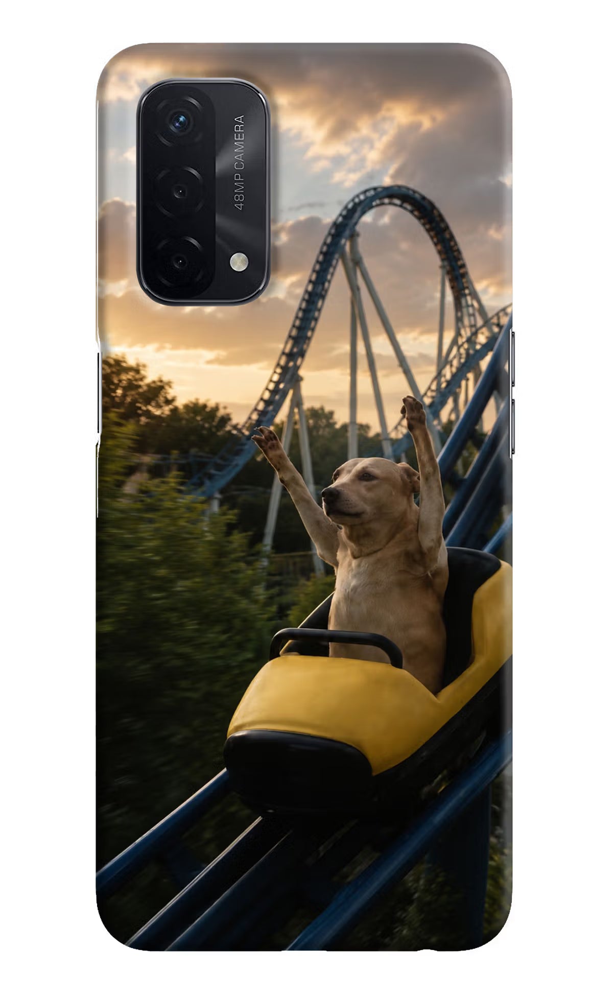 Rollercoaster Dog Oppo A74 5G Back Cover