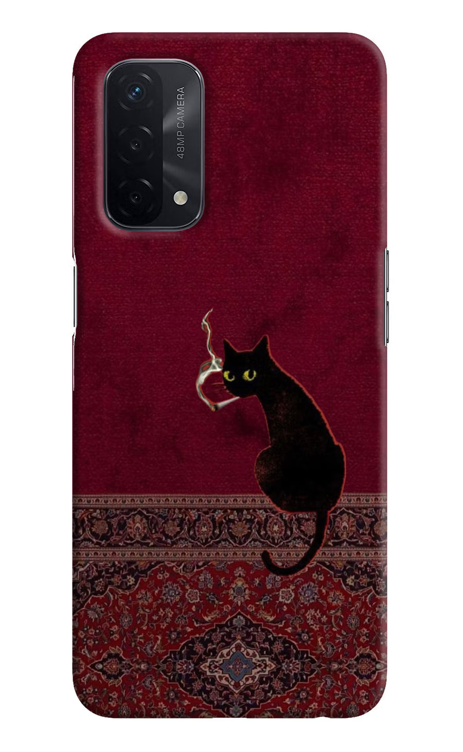 Midnight Cat Oppo A74 5G Back Cover, Hard case