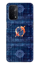 Koi Blue Oppo A74 5G Back Cover