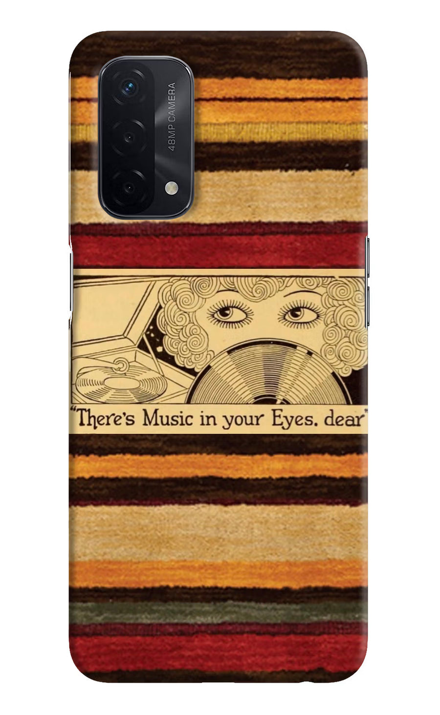 Vinyl Stripes Oppo A74 5G Back Cover, Hard case