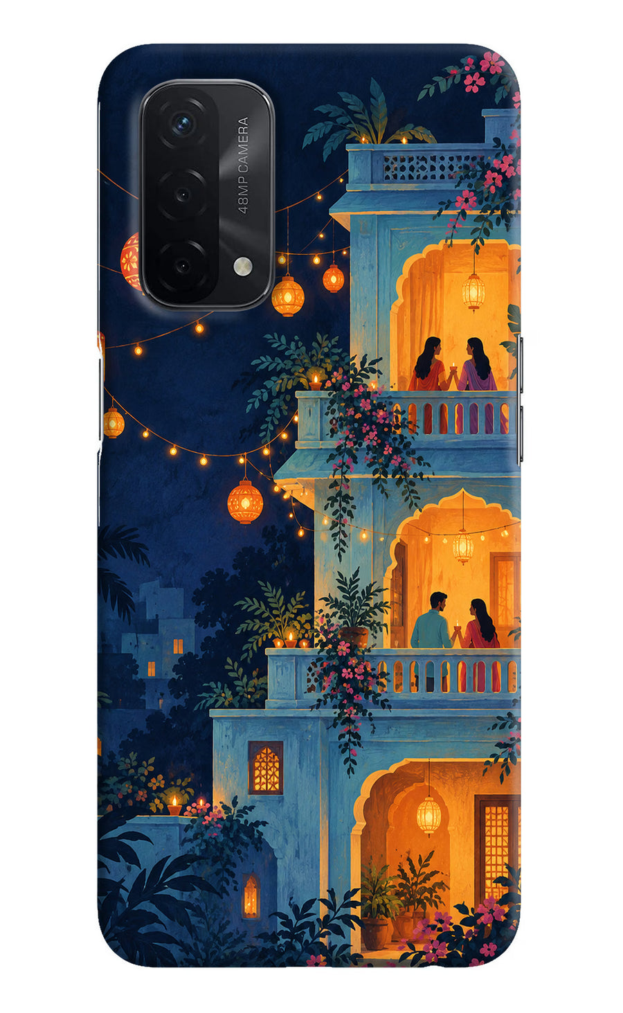 Balcony Glow Oppo A74 5G Back Cover, Hard case