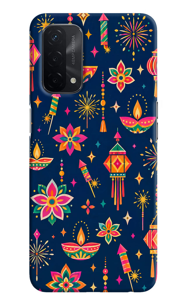Festive Pop Oppo A74 5G Hard Case Back Cover by Casekaro