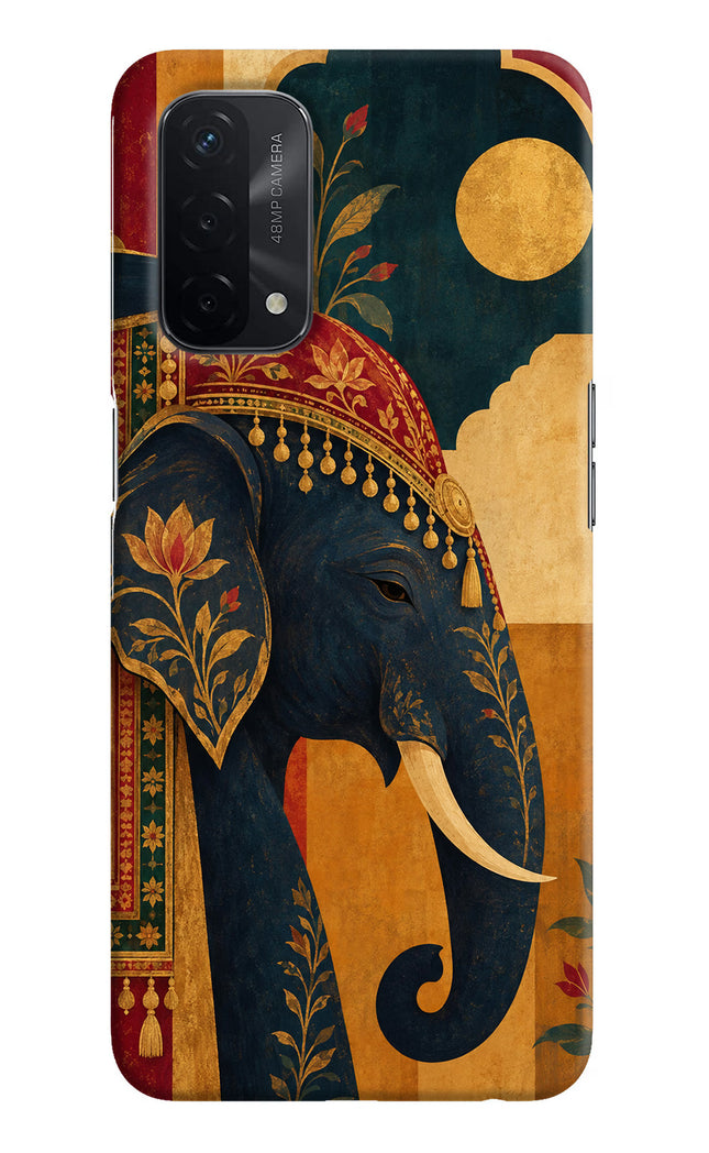 Royal Elephant Oppo A74 5G Hard Case Back Cover by Casekaro