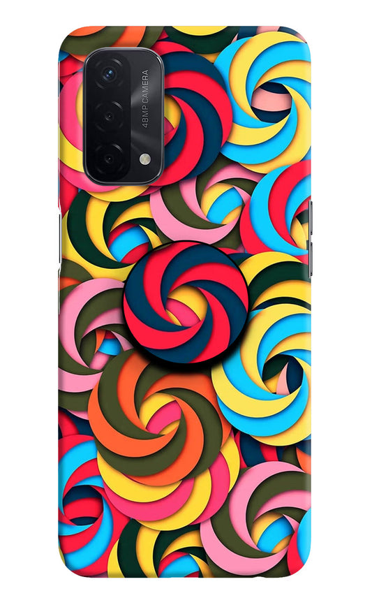 Spiral Pattern Oppo A74 5G Pop Case by Casekaro