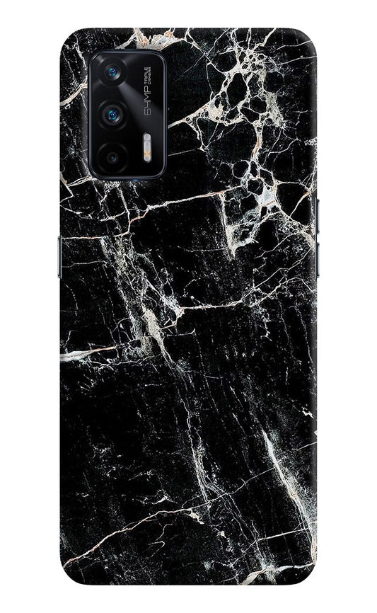 Black Marble Texture Realme X7 Max Hard Case Back Cover by Casekaro