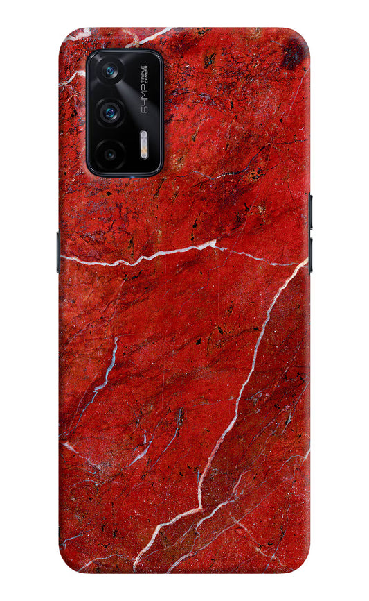 Red Marble Design Realme X7 Max Hard Case Back Cover by Casekaro