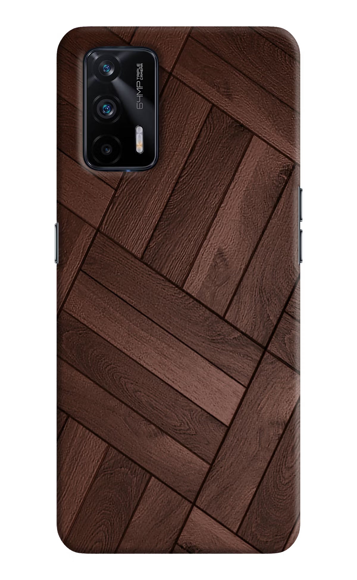 Wooden Texture Design Realme X7 Max Hard Case Back Cover by Casekaro