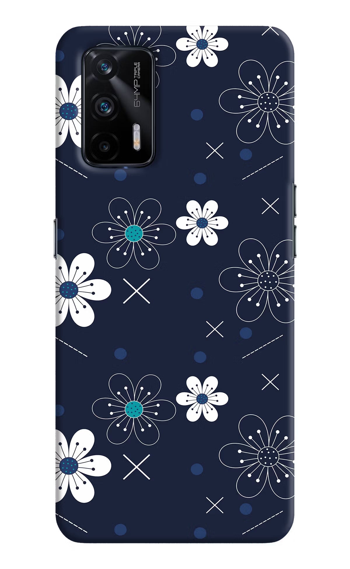 Flowers Realme X7 Max Hard Case Back Cover by Casekaro