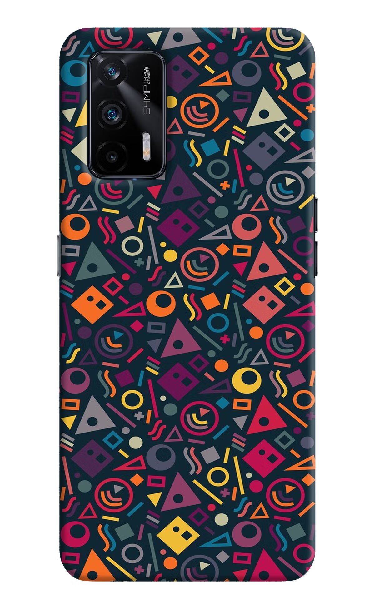 Geometric Abstract Realme X7 Max Hard Case Back Cover by Casekaro