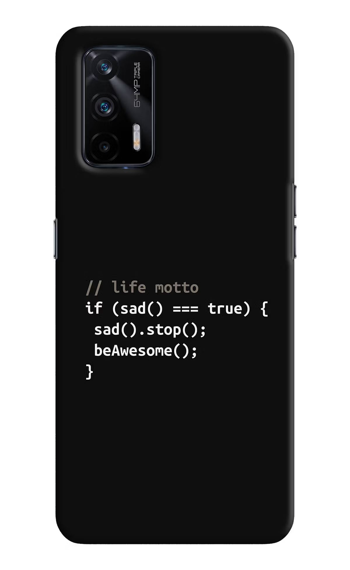 Life Motto Code Realme X7 Max Hard Case Back Cover by Casekaro