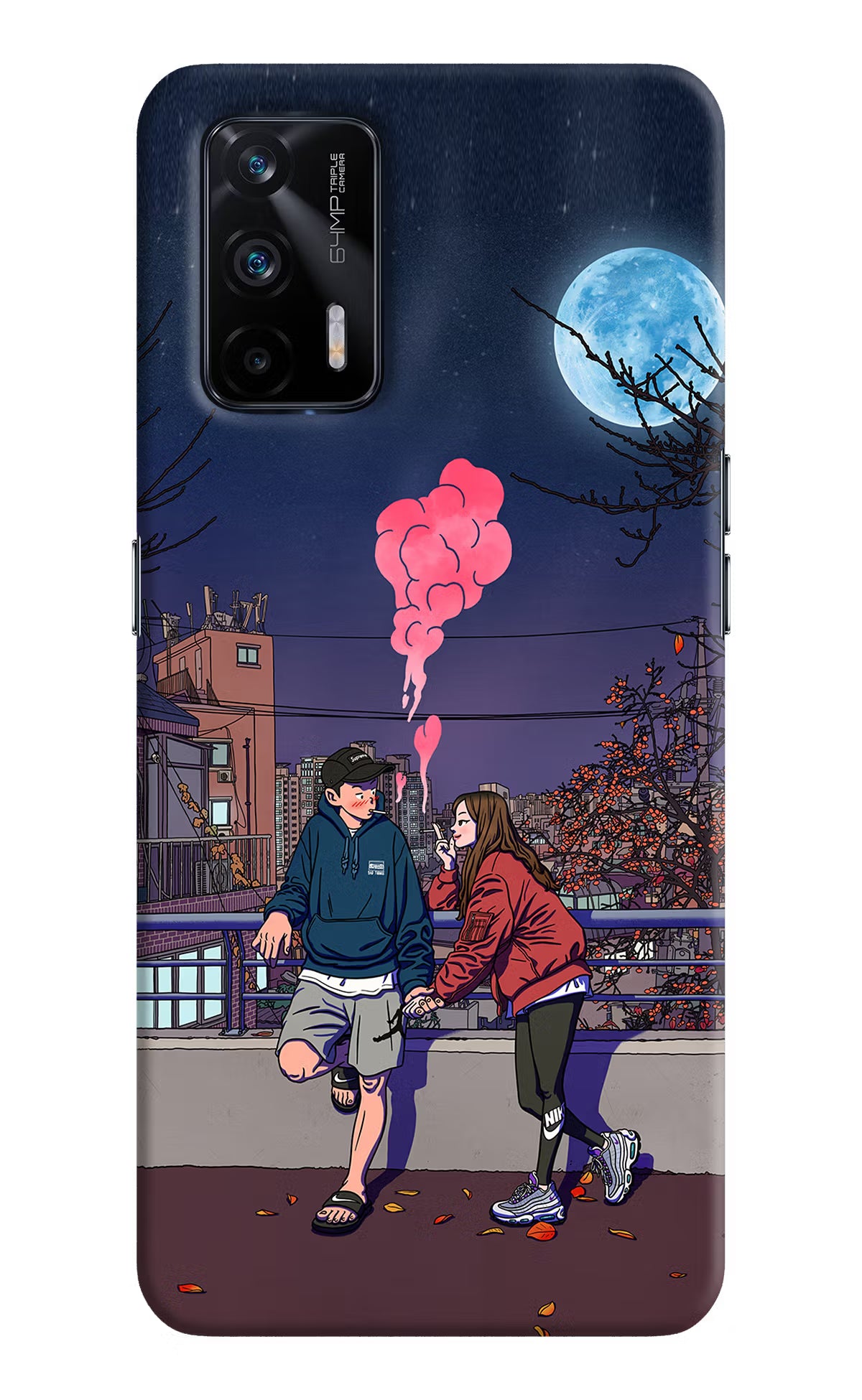 Chilling Couple Realme X7 Max Hard Case Back Cover by Casekaro