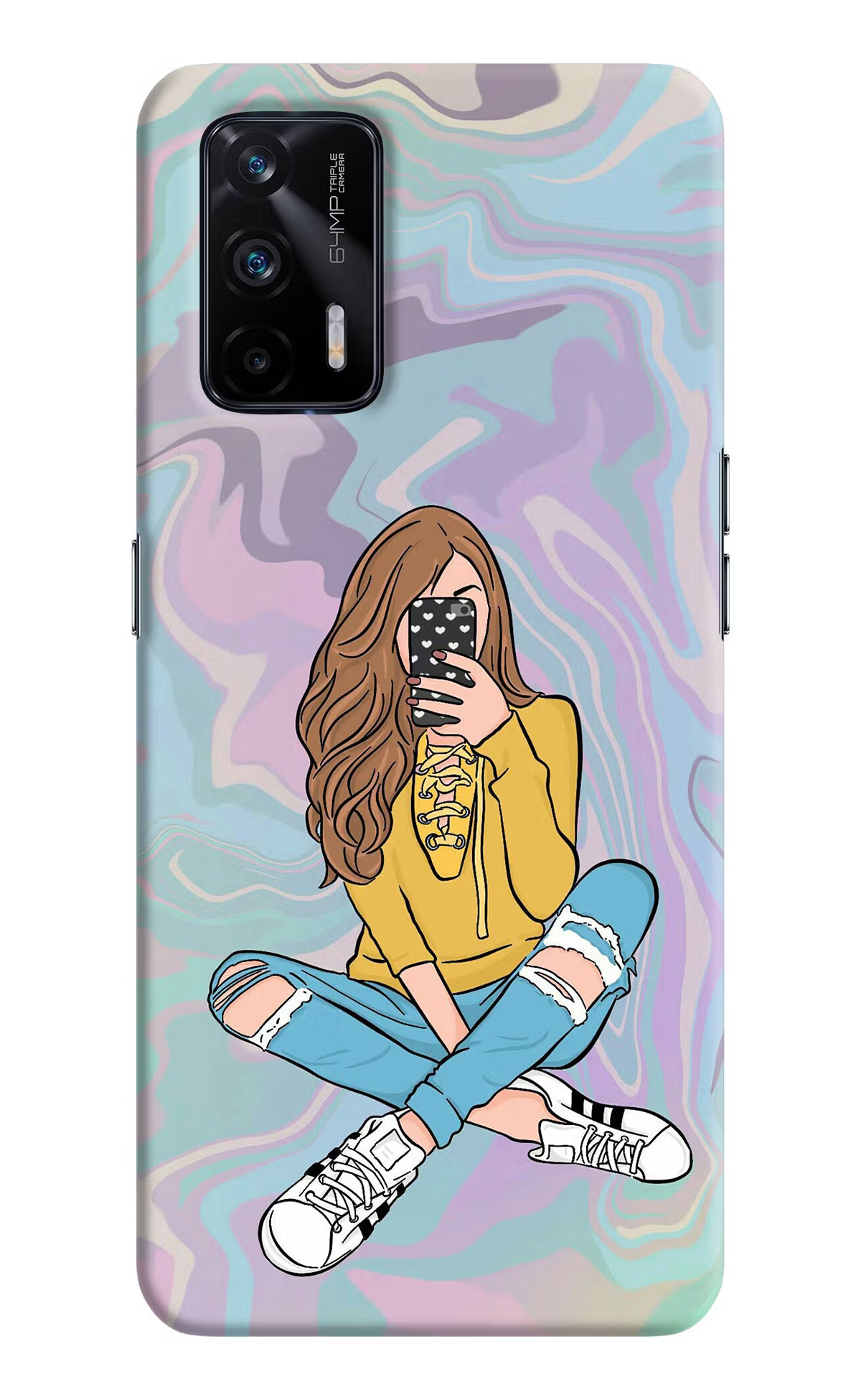 Selfie Girl Realme X7 Max Hard Case Back Cover by Casekaro