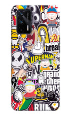 Sticker Bomb Realme X7 Max Hard Case Back Cover by Casekaro