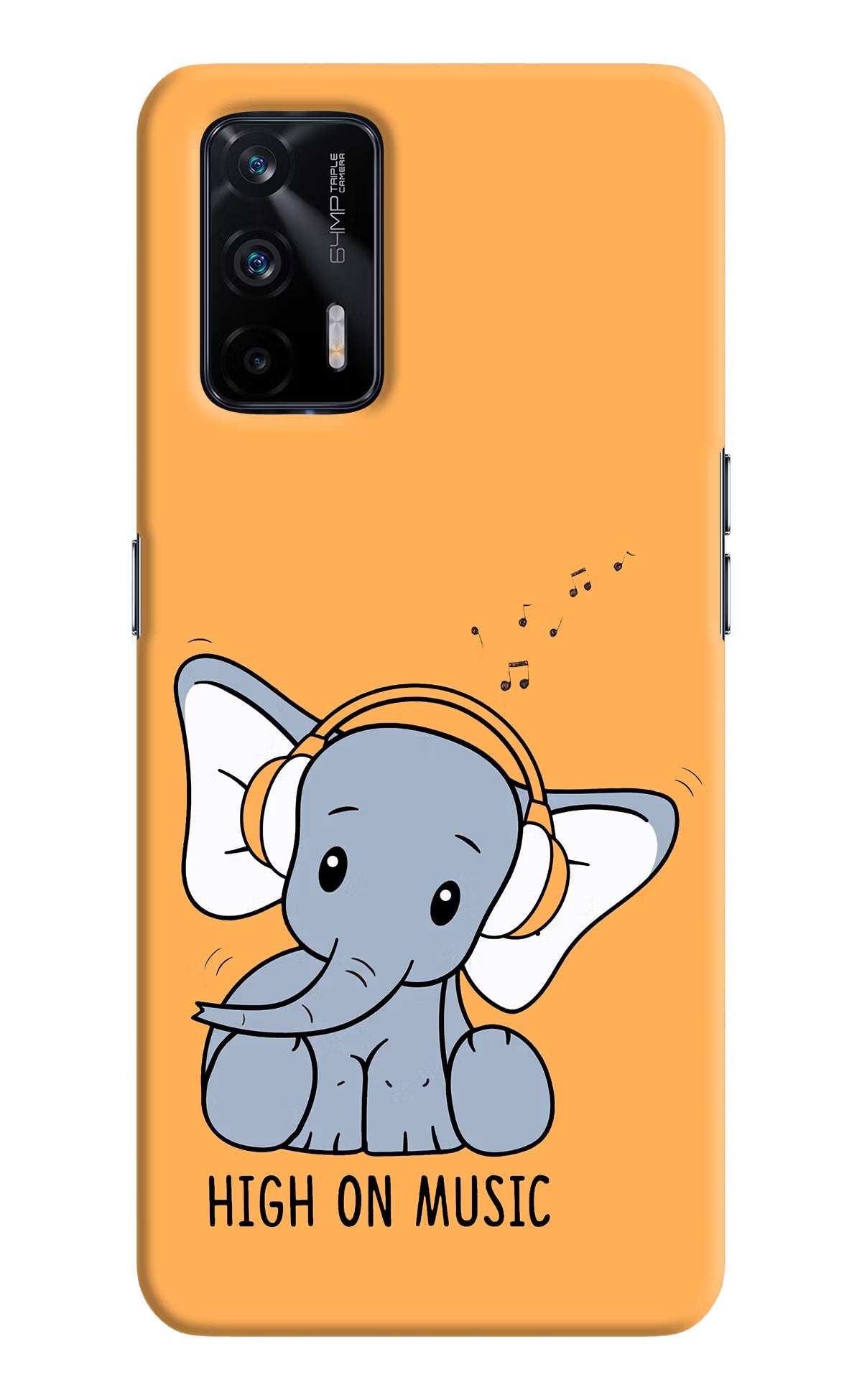 High On Music Realme X7 Max Hard Case Back Cover by Casekaro