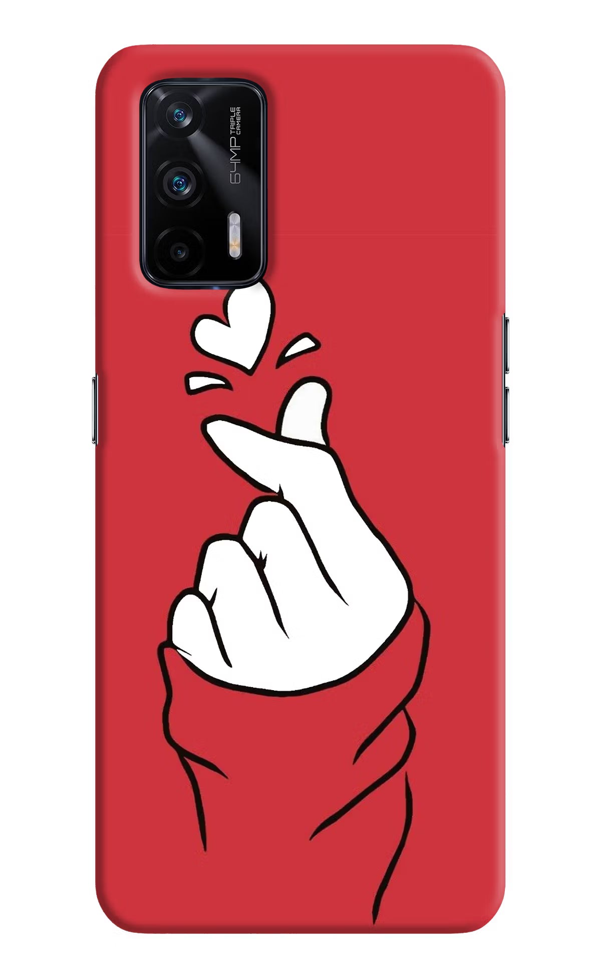 Korean Love Sign Realme X7 Max Hard Case Back Cover by Casekaro