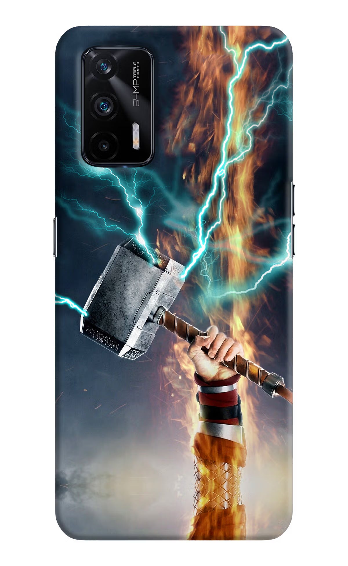Thor Hammer Mjolnir Realme X7 Max Hard Case Back Cover by Casekaro