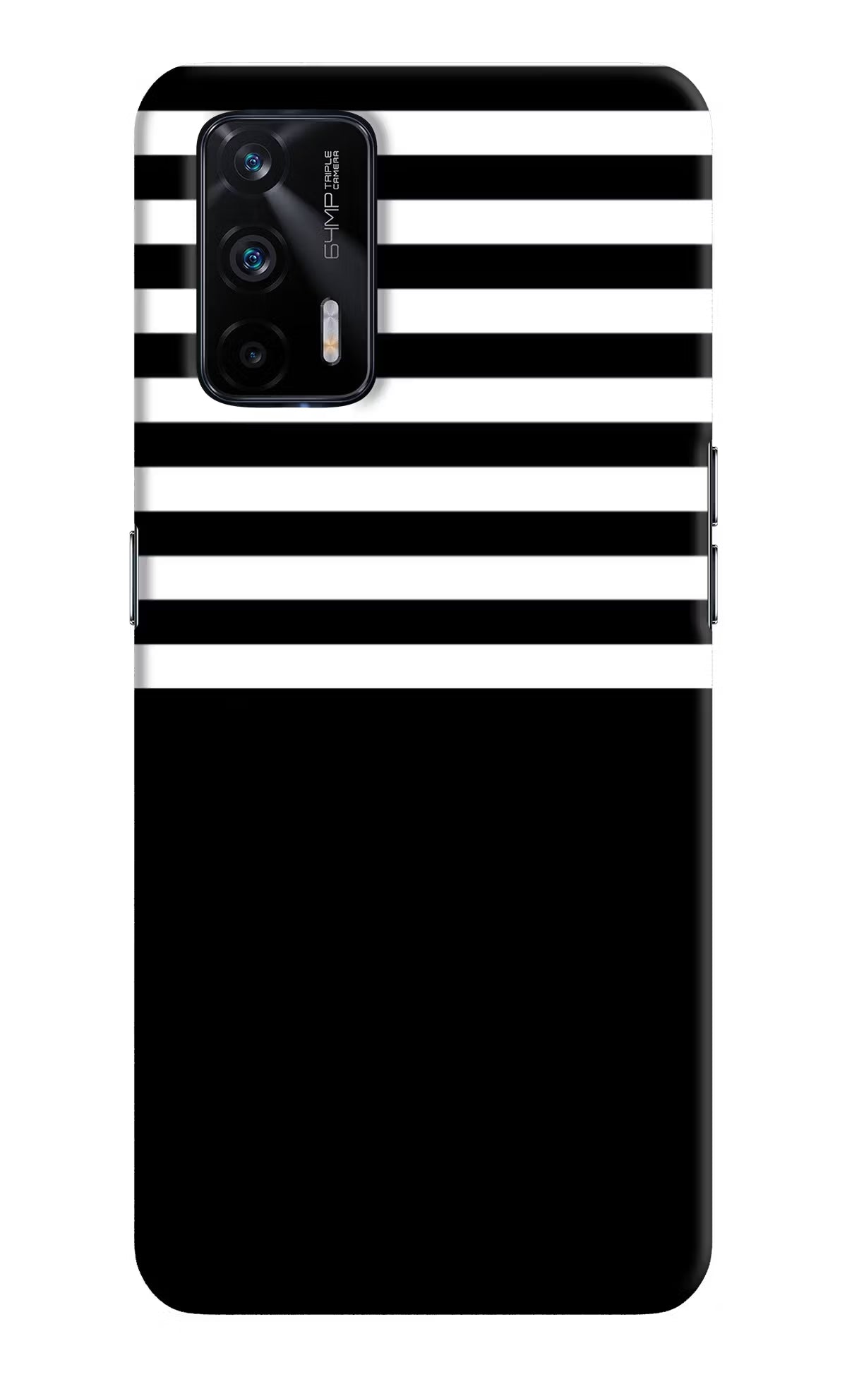 Black and White Print Realme X7 Max Hard Case Back Cover by Casekaro