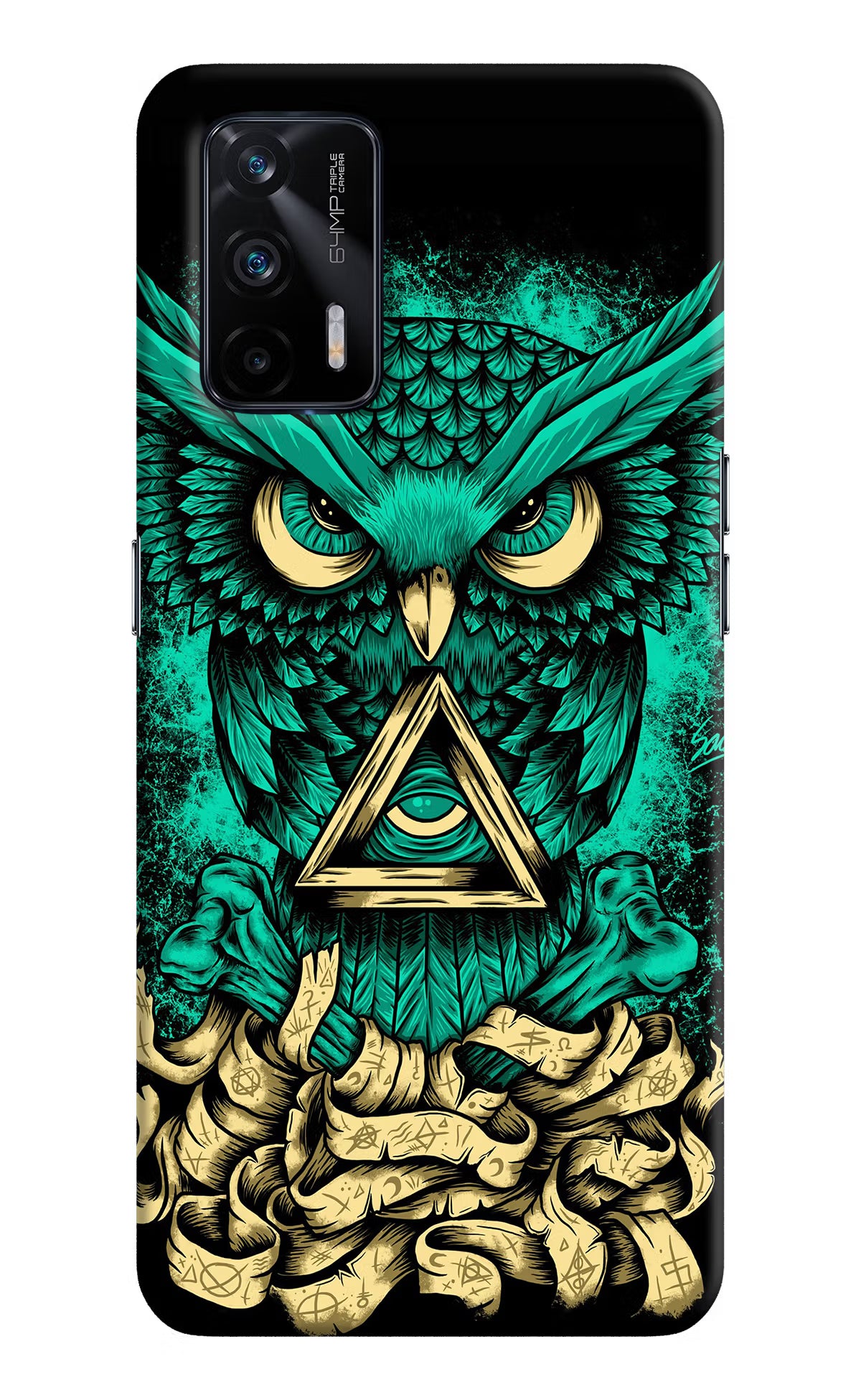 Green Owl Realme X7 Max Hard Case Back Cover by Casekaro