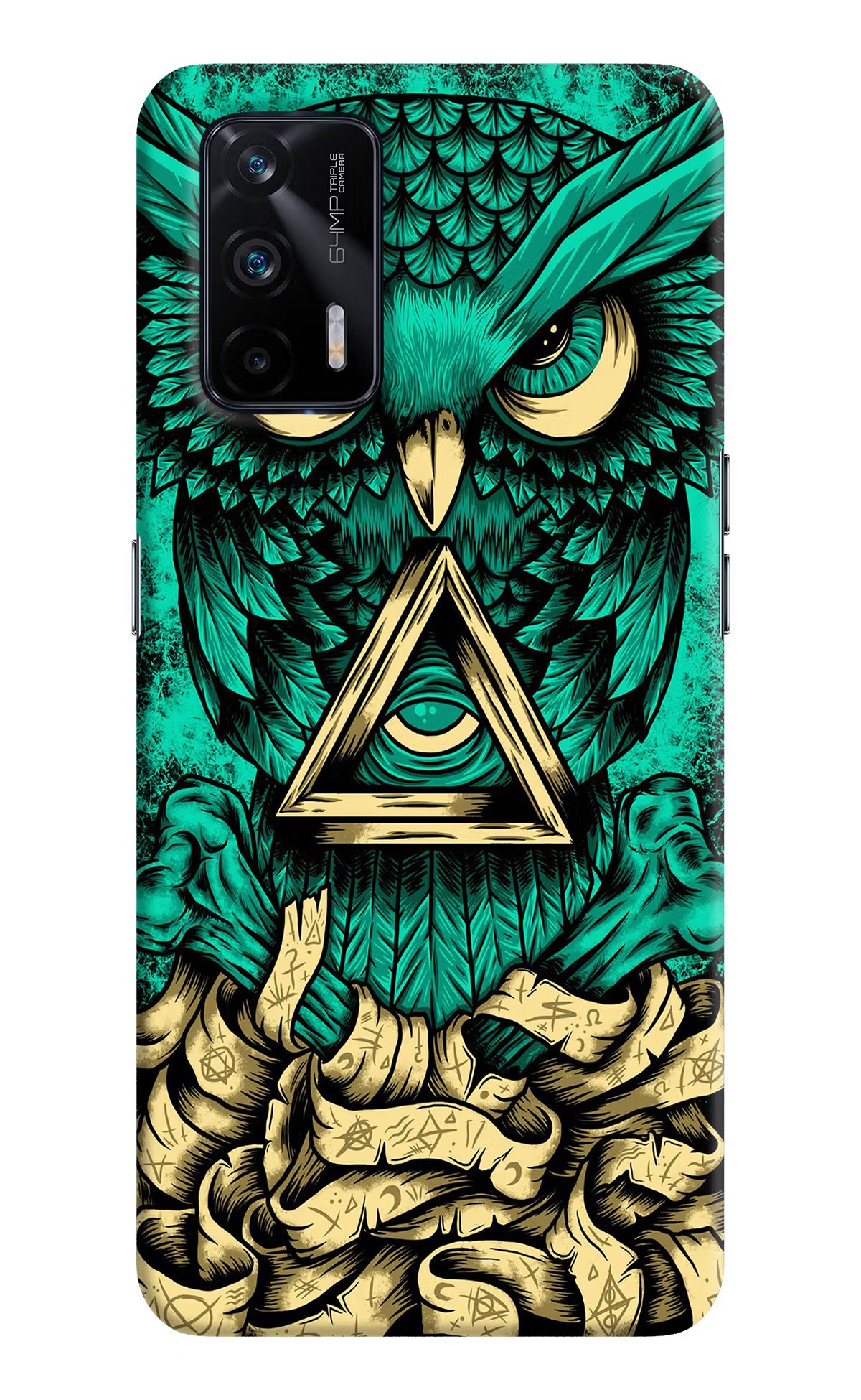 Green Owl Realme X7 Max Hard Case Back Cover by Casekaro