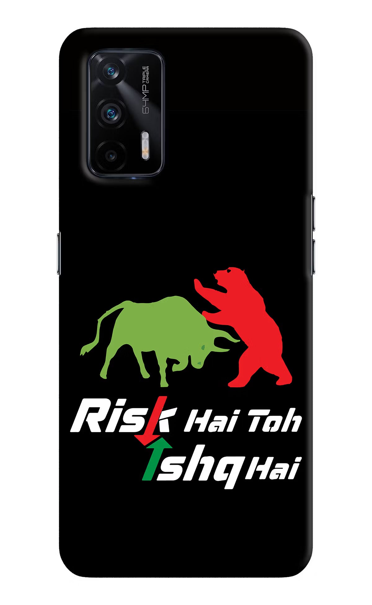 Risk Hai Toh Ishq Hai Realme X7 Max Hard Case Back Cover by Casekaro