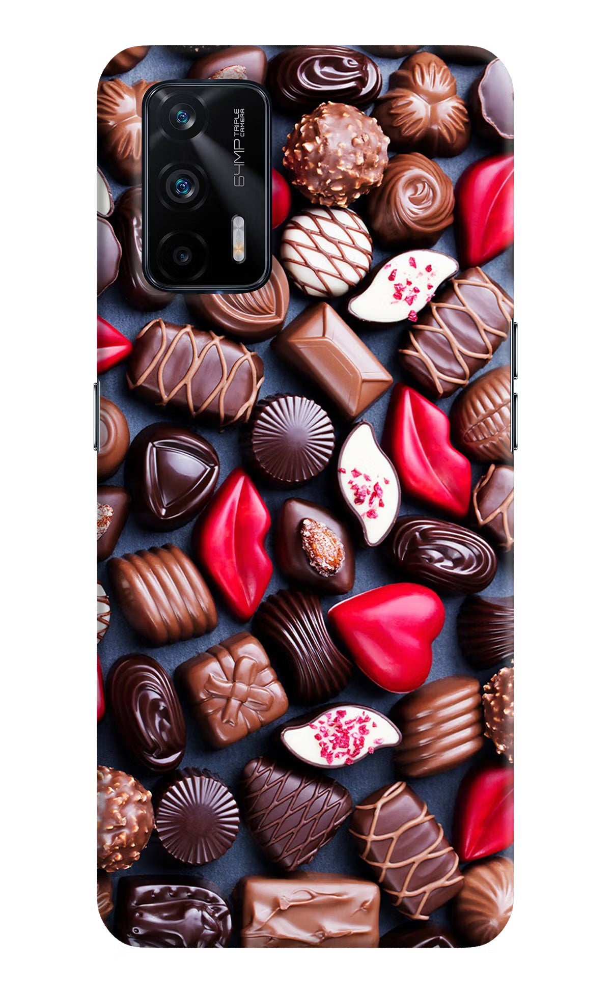 Chocolates Realme X7 Max Hard Case Back Cover by Casekaro