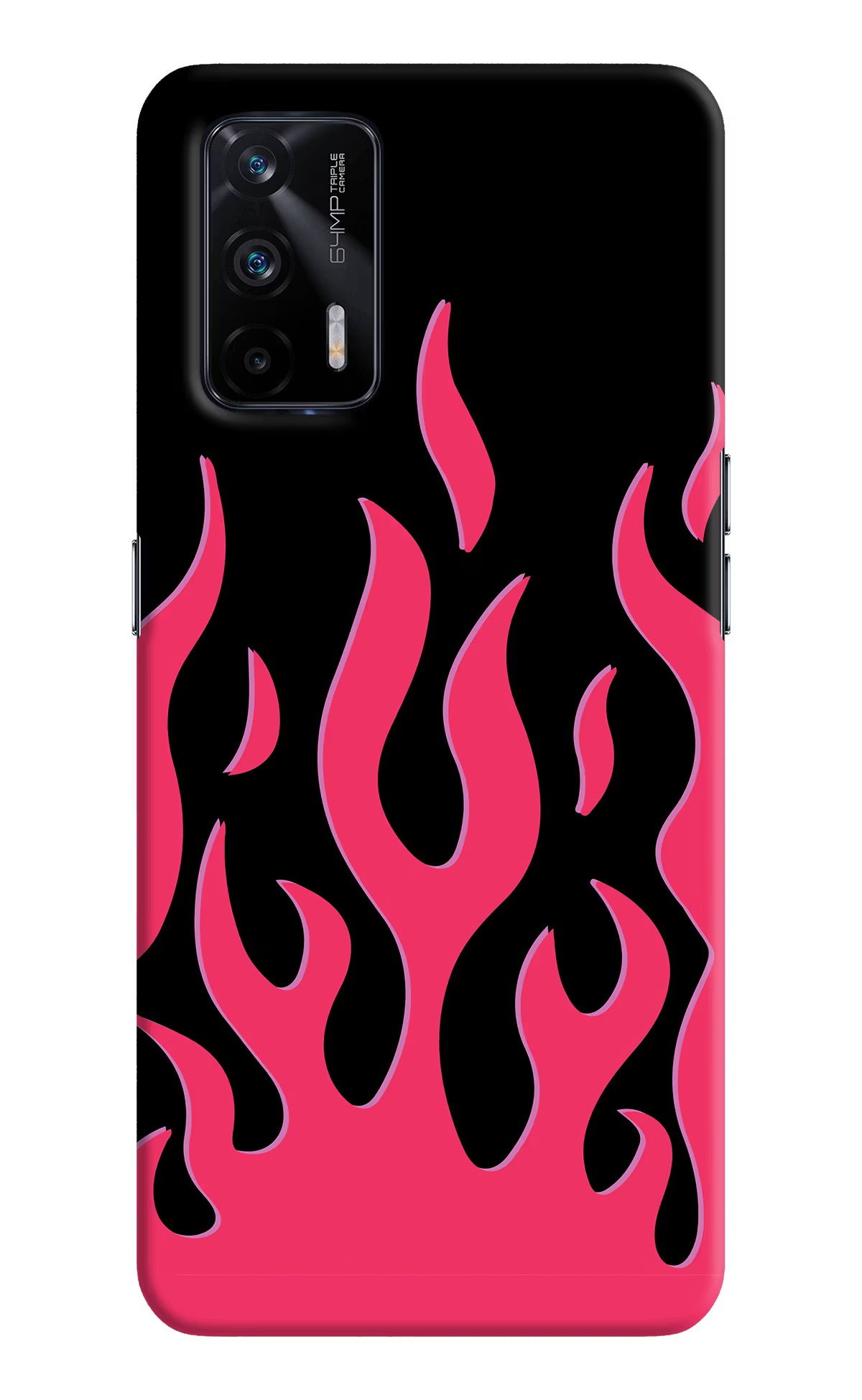 Fire Flames Realme X7 Max Hard Case Back Cover by Casekaro