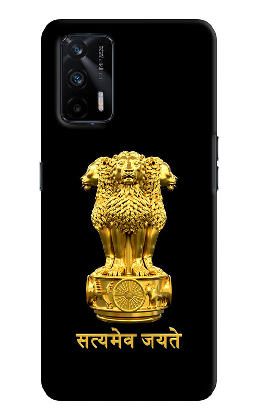 Satyamev Jayate Golden Realme X7 Max Hard Case Back Cover by Casekaro