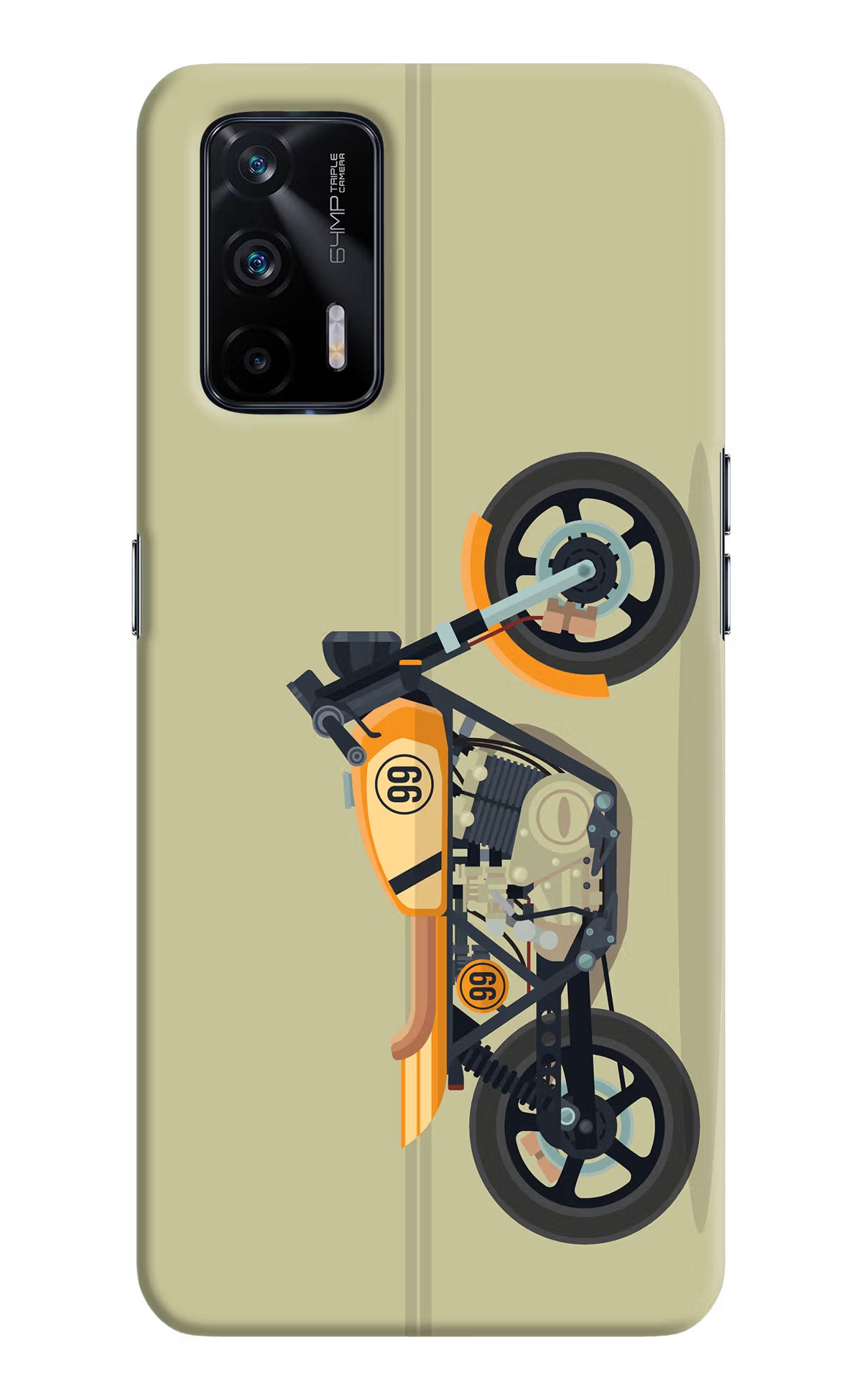 Vertical Speedster Realme X7 Max Hard Case Back Cover by Casekaro