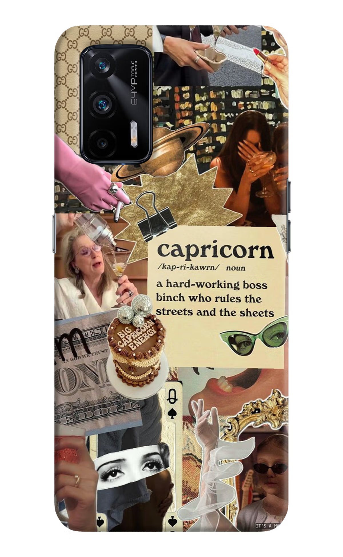 Capricorn Zodiac Realme X7 Max Hard Case Back Cover by Casekaro