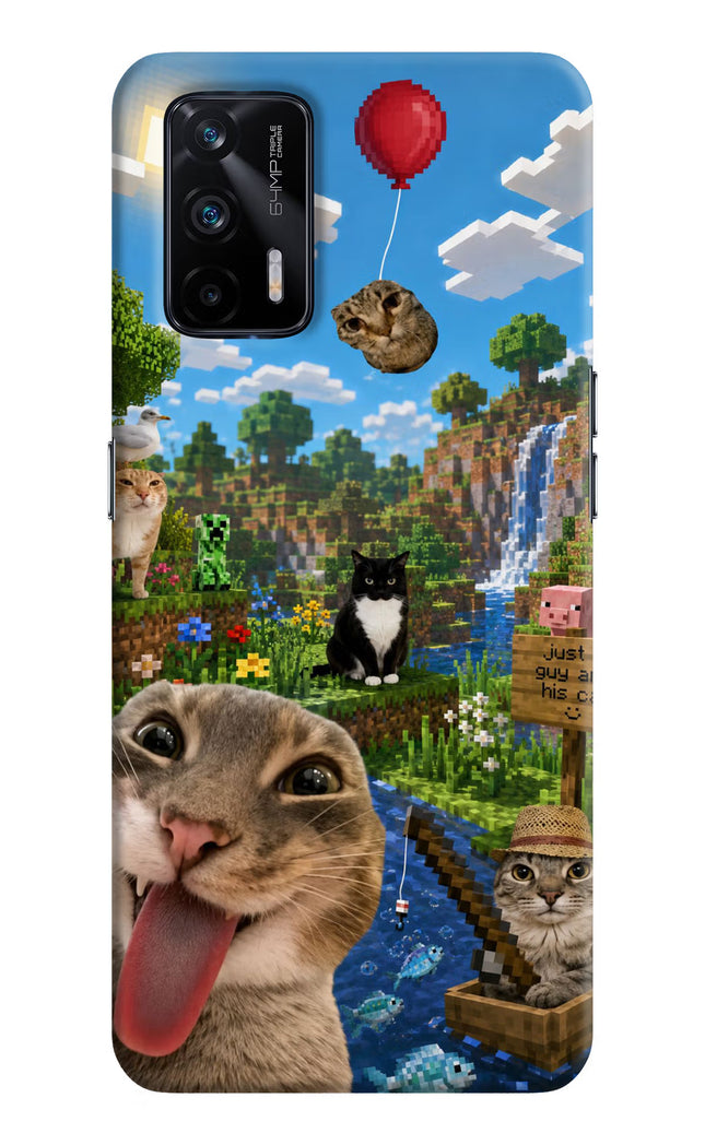 Minecraft Cat Chaos Realme X7 Max Hard Case Back Cover by Casekaro