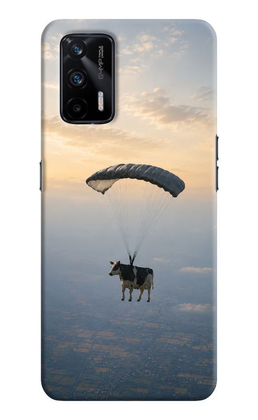 Skydiving Cow Realme X7 Max Hard Case Back Cover by Casekaro