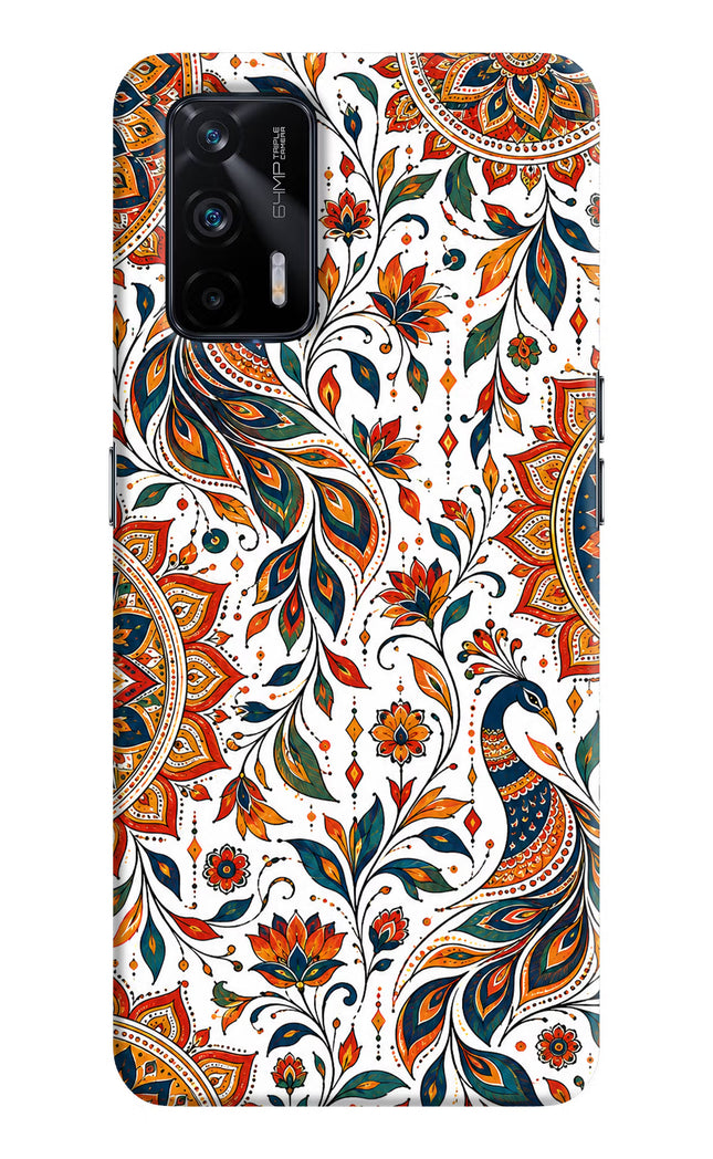 White Mayura Realme X7 Max Hard Case Back Cover by Casekaro
