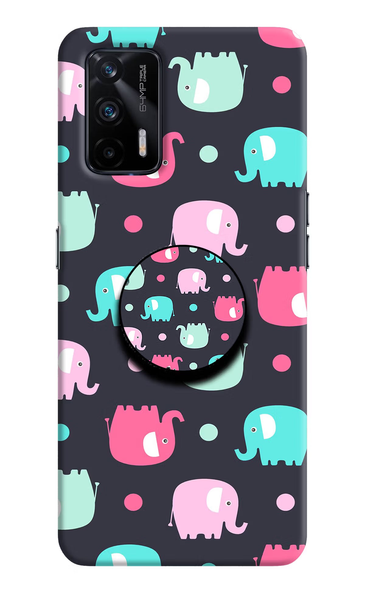 Baby Elephants Realme X7 Max Pop Case by Casekaro