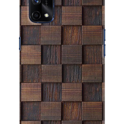 Wooden Cube Design Realme X7 Pro Hard Case Back Cover by Casekaro