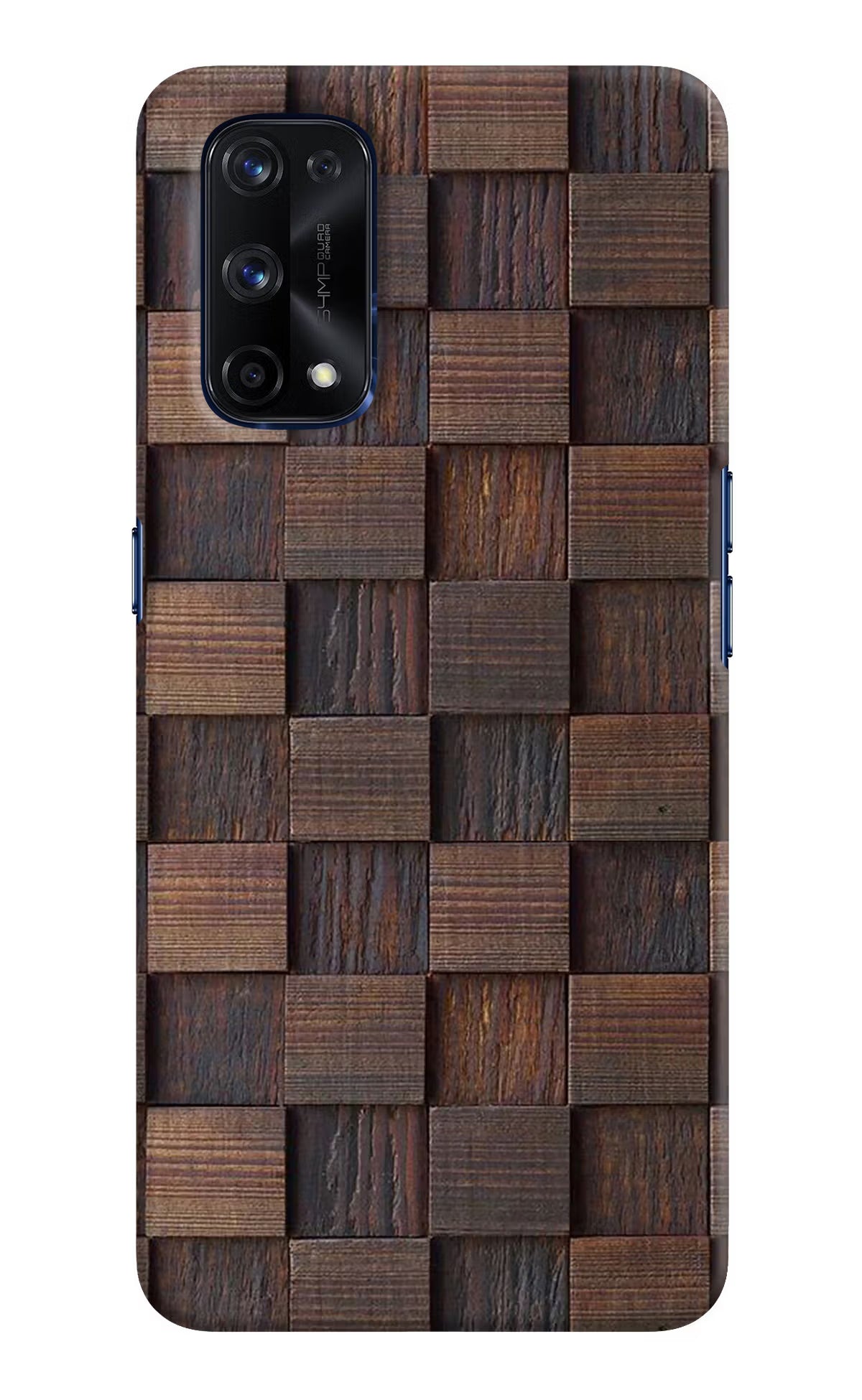 Wooden Cube Design Realme X7 Pro Hard Case Back Cover by Casekaro
