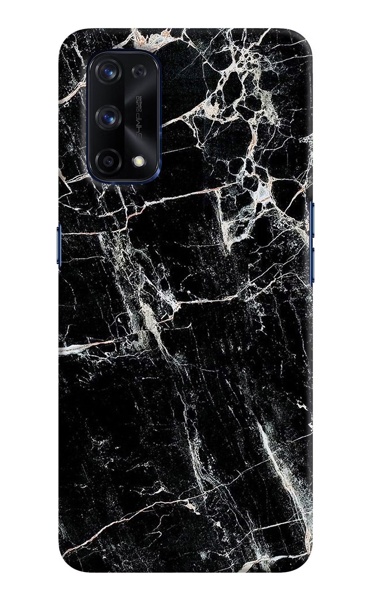 Black Marble Texture Realme X7 Pro Hard Case Back Cover by Casekaro