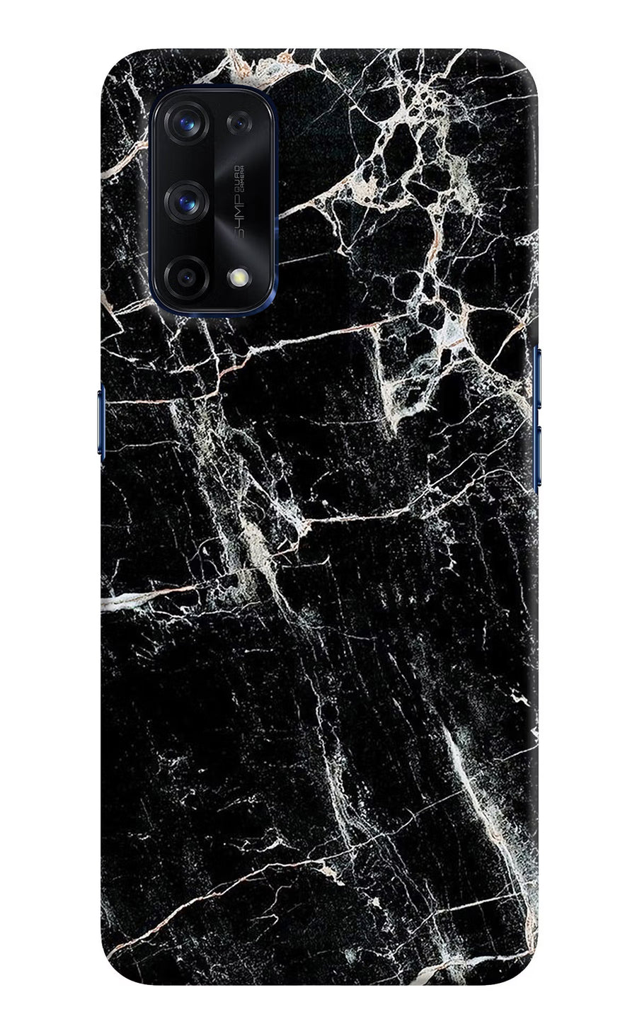Black Marble Texture Realme X7 Pro Back Cover, Hard case