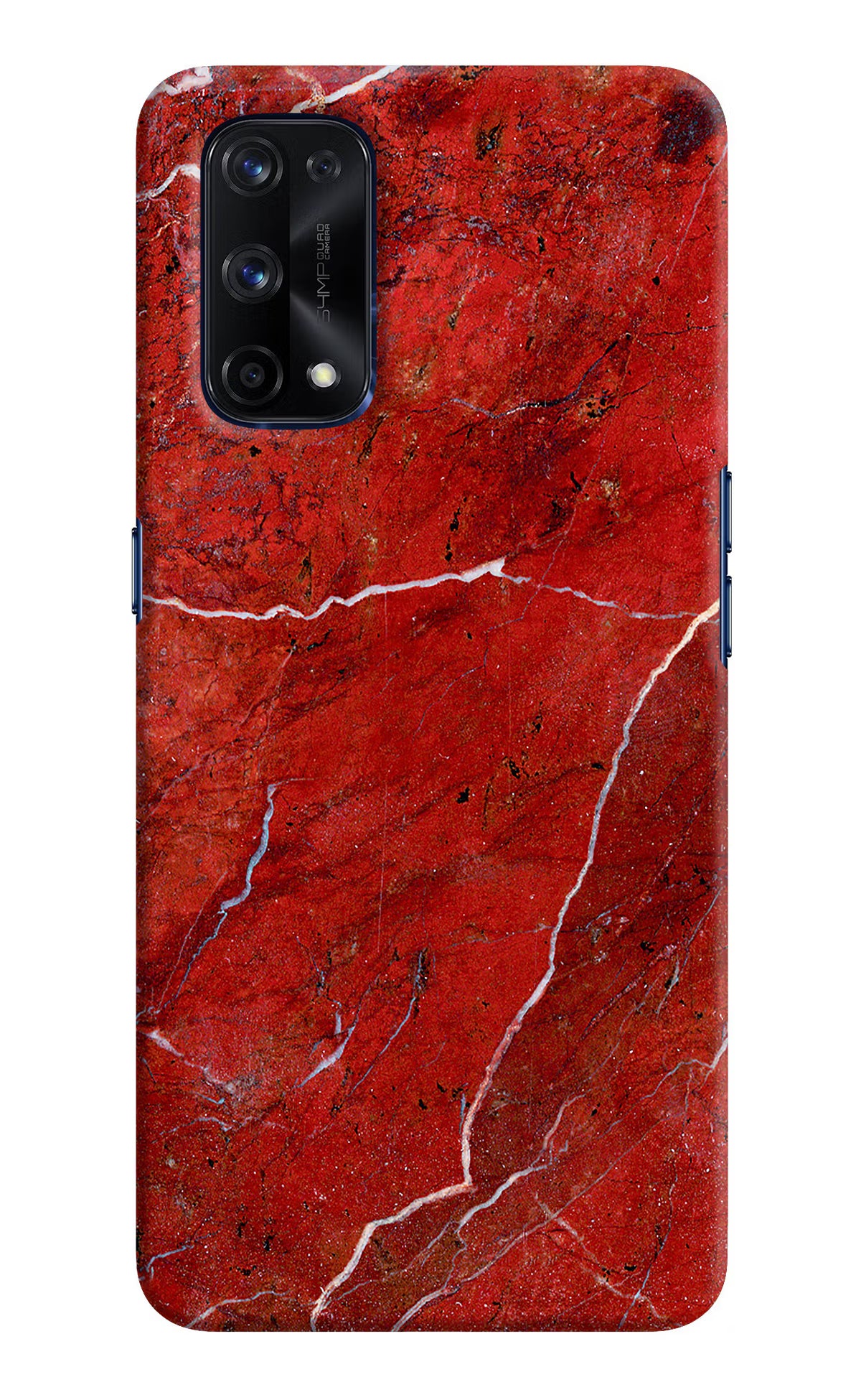 Red Marble Design Realme X7 Pro Hard Case Back Cover by Casekaro