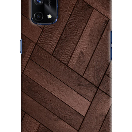 Wooden Texture Design Realme X7 Pro Hard Case Back Cover by Casekaro